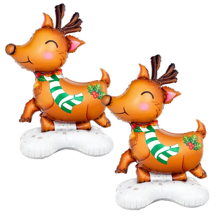 파티팡 크리스마스 XMAS 에어벌룬 스마일 루돌프 대형 루돌프 대형풍선 80cm115cm 2개입, 1세트 파티팡 크리스마스 XMAS 에어벌룬 스마일 루돌프 대형 루돌프 대형풍선 80cm115cm 2개입, 1세트