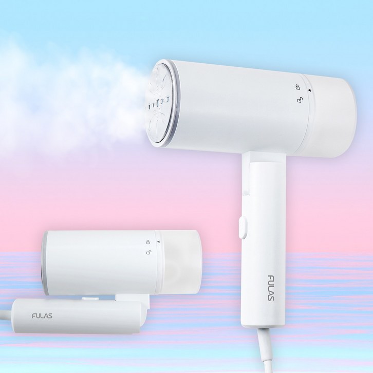 풀라스 폴더블 핸디형 스팀 다리미, FL-IR1000, 화이트