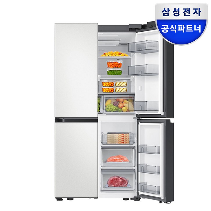 삼성전자 비스포크 900L AI 하이브리드 프리스탠딩 메탈 4도어 냉장고 방문설치