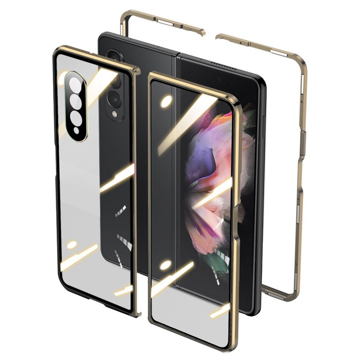 하임하이 갤럭시 Z폴드 강화유리 마그네틱 자동흡착 케이스