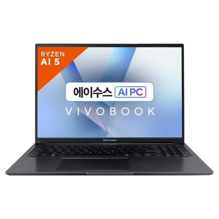 에이수스 2026 비보북 16 라이젠5 라이젠 100 시리즈, 인디 블랙, M1605NAQMB012, 512GB, 16GB, Free DOS