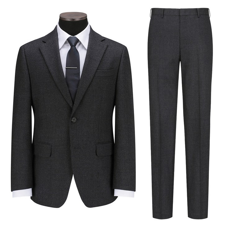 브렌우드 남성용 솔리드 멜란지 수트 자켓  팬츠