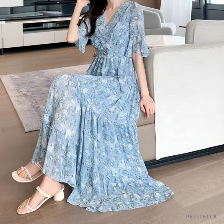 쁘띠엘라 체형커버 휴양지원피스 데일리 스모크밴딩 바캉스룩