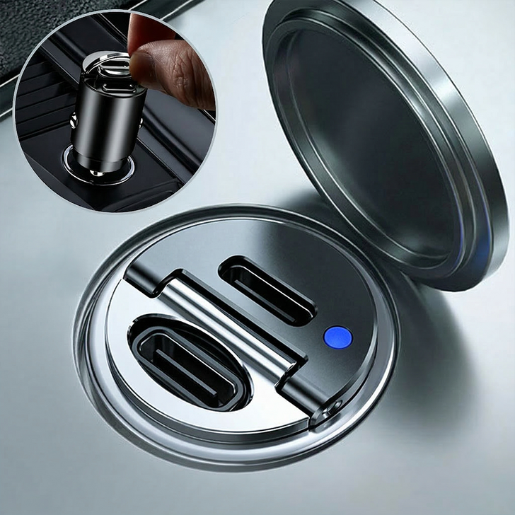 매립형130W 차량용 초고속 시거잭 충전기 USB C타입 PD QC