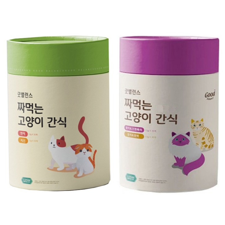 굿밸런스 짜먹는 고양이 간식 2종세트 120p, 1개 굿밸런스 짜먹는 고양이 간식 2종세트 120p, 1개