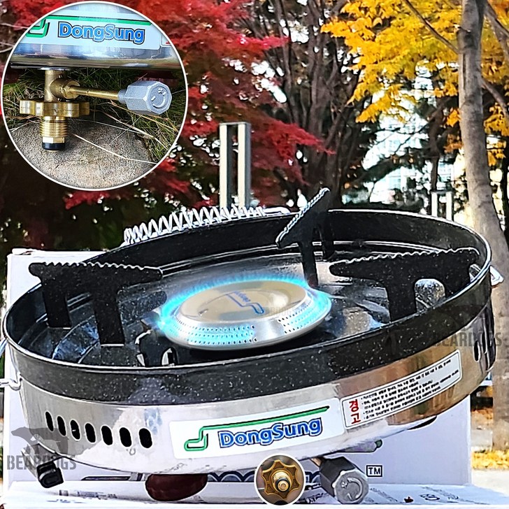 동성 해바라기 버너 화력조절 1055 바람막이 링가드 세트 캠핑 3KG 가스통 LPG 전용, 1개 동성 해바라기 버너 화력조절 1055 바람막이 링가드 세트 캠핑 3KG 가스통 LPG 전용, 1개