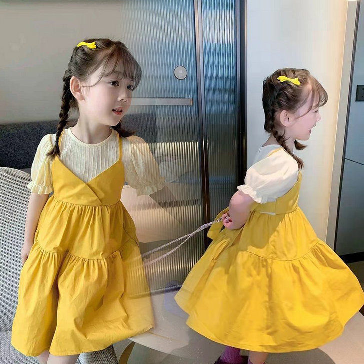 무무엘 옐로우원피스  여아 여름 원피스