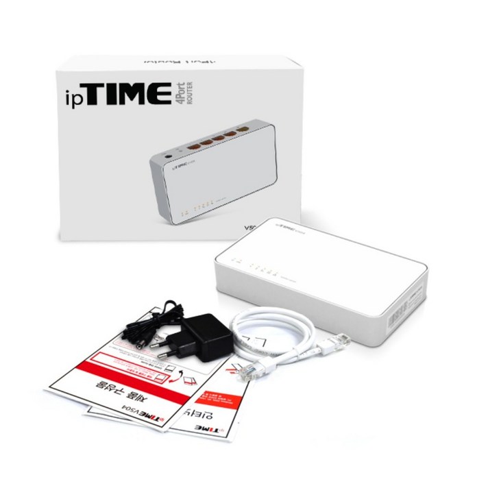 ipTIME 4LAN 포트 유선 공유기, IP TIME V504화이트, 1개