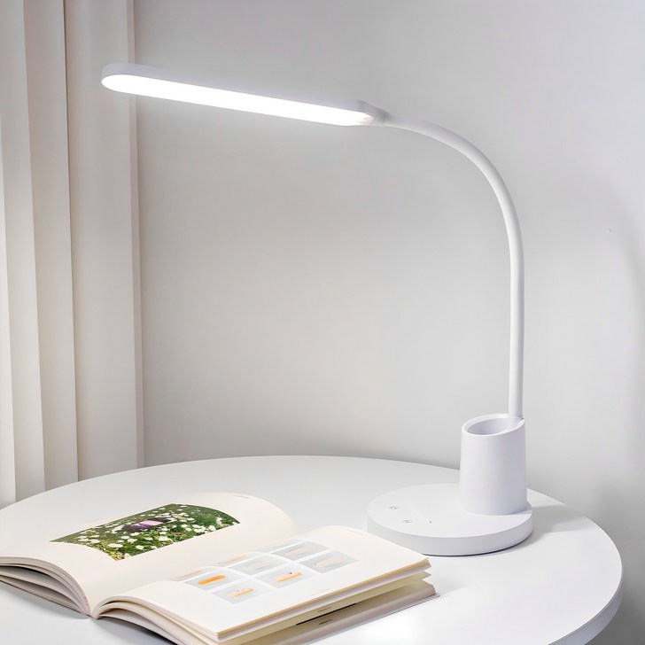이지디어 LED 무선 학습용 책상 스탠드, 화이트 이지디어 LED 무선 학습용 책상 스탠드, 화이트