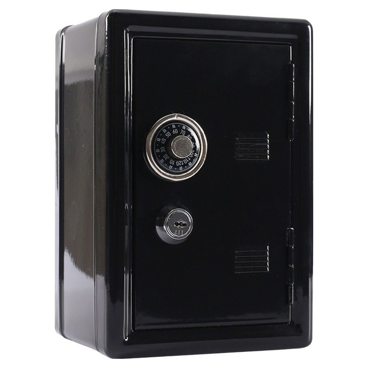 씨앤초이스 미니 캐비닛 저금통, 블랙, 1개