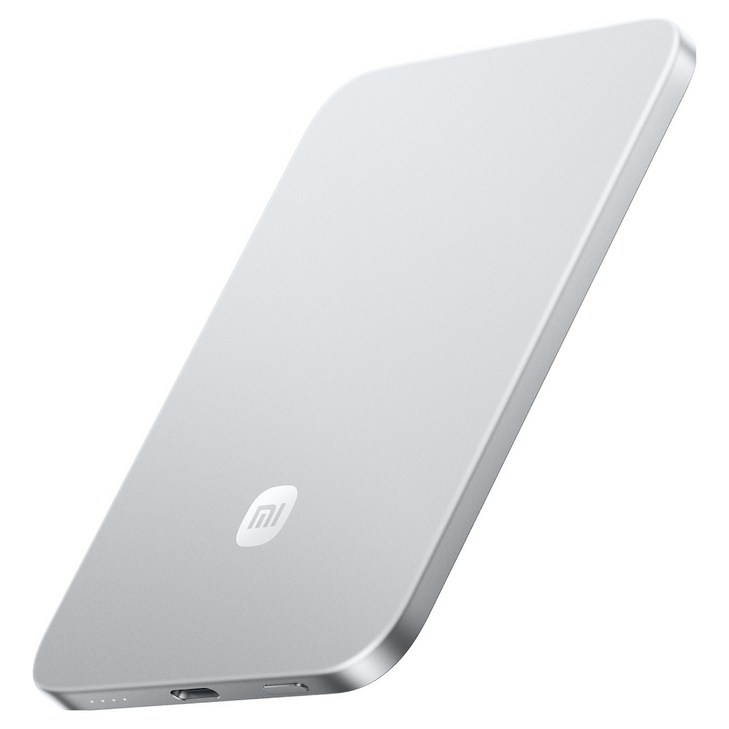 샤오미 울트라 씬 마그네틱 보조배터리 5000mAh C타입, 실버, MDY20EB