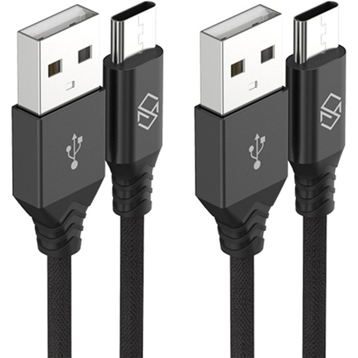 신지모루 더치패브릭 USB C타입 고속충전 케이블, 1m, 블랙, 2개입 신지모루 더치패브릭 USB C타입 고속충전 케이블, 1m, 블랙, 2개입