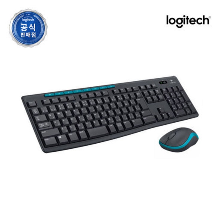 로지텍 무선 키보드 마우스 세트, MK275, BLACK블랙, 일반형 로지텍 무선 키보드 마우스 세트, MK275, BLACK블랙, 일반형