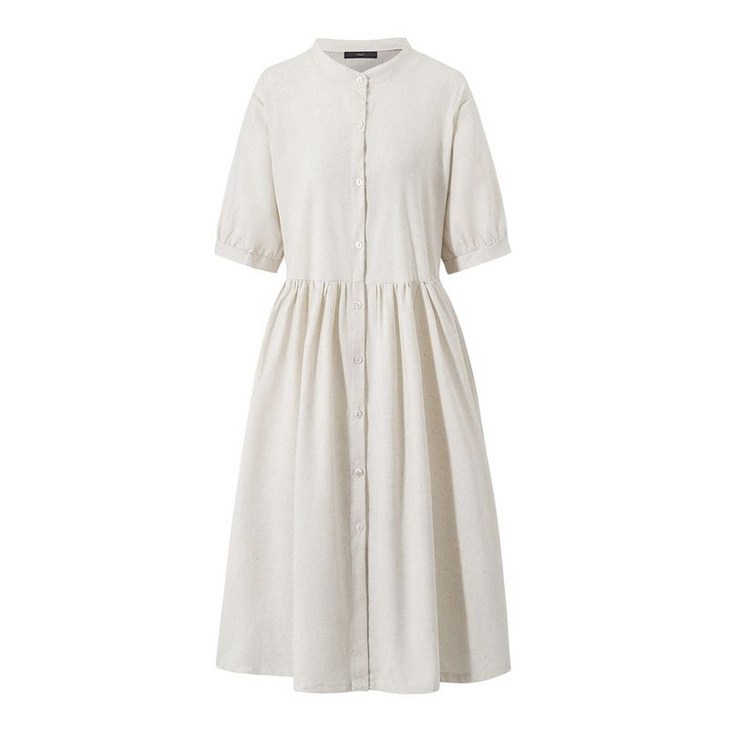 르샵 플레어 셔링 데일리 반팔 원피스 DQ2OW002A