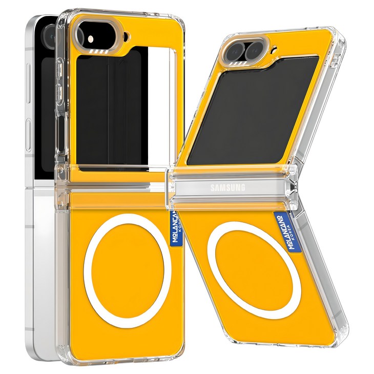 모란카노 크리스탈 컬러 맥세이프 투명 휴대폰 케이스