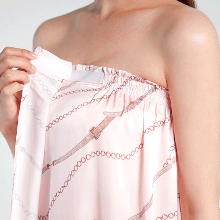 퍼펙트캐디 여성 실크 골프 샤워랩 가운 목욕랩스타일  벨크로타입 초경량