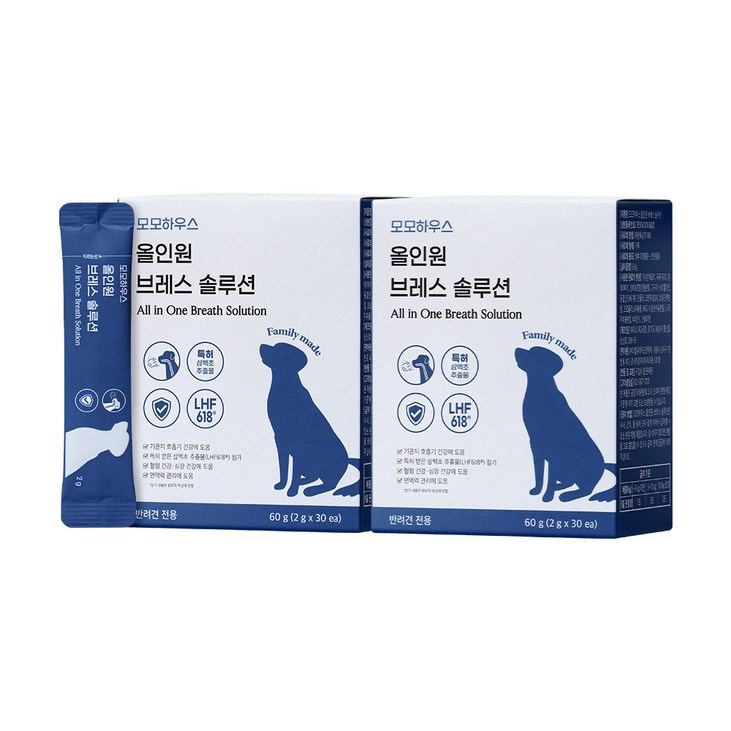 모모하우스 올인원 브레스 솔루션 호흡기 기관지 강아지 영양제