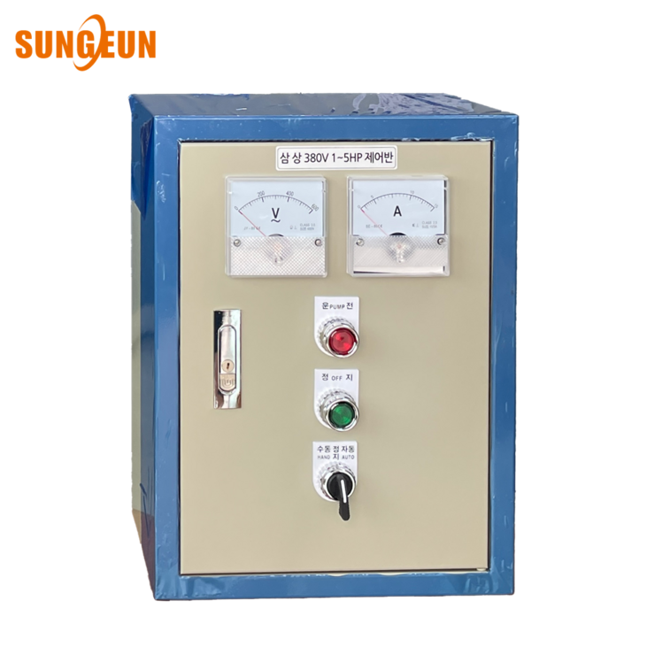 심정용 컨트롤판넬 펌프컨틀롤러 자동수위조절기 성은전자 삼상 15마력 380V, 1개