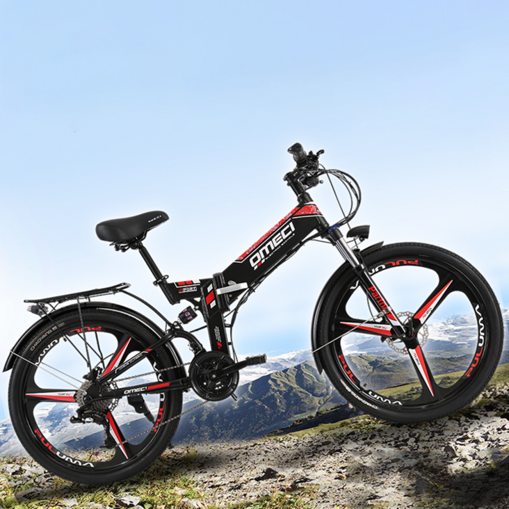 OMECI 접이식 전기산악 자전거 24/26 인치 리튬배터리 오프로드 MTB 남녀 전동 - 캠핑밈