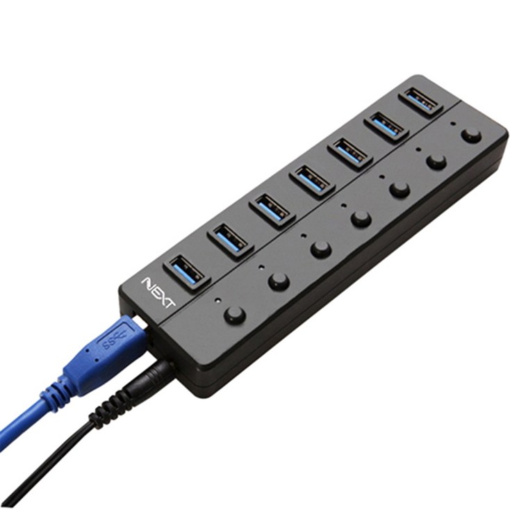 NEXT USB3.0 허브7포트유전원개별스위치