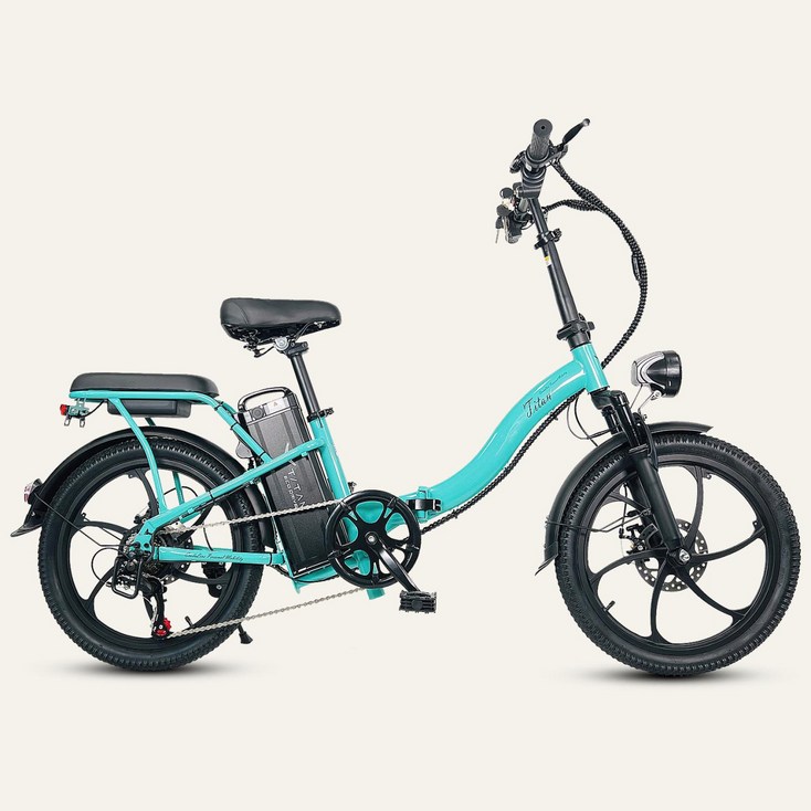 전기자전거 타이탄800 여성용 접이식 자전거 48V 500w, 민트