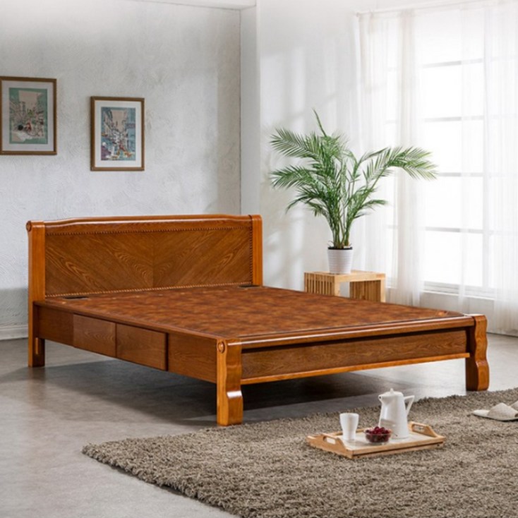 현대의료기 205QV2 서랍형 퀸 황토숯볼 흙침대 온열침대