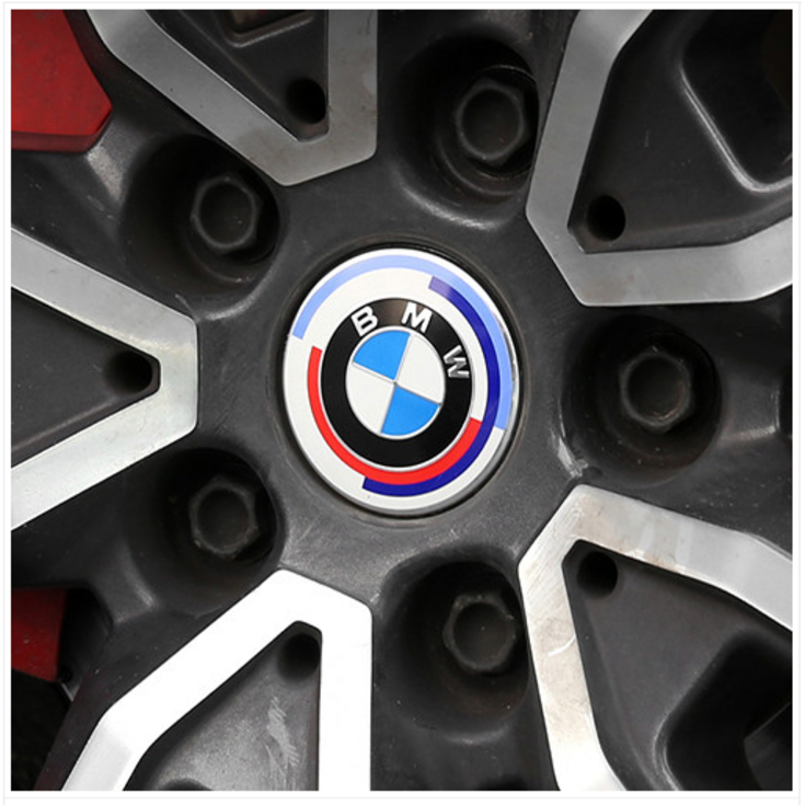 BMW 휠캡 50주년 한정판 클립형 본넷 트렁크 핸들 엠블럼, 1개