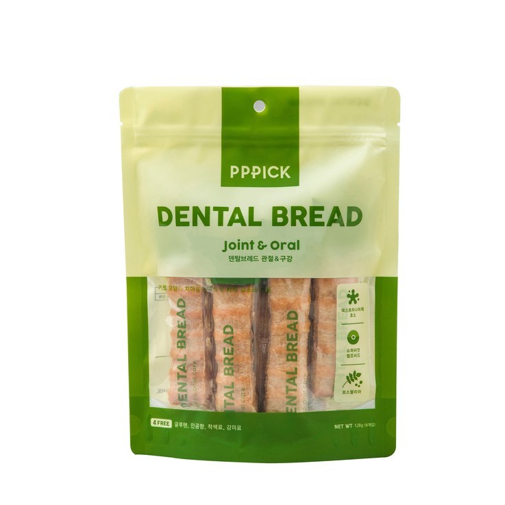 피피픽 덴탈브레드 강아지 덴탈껌 128g, 관절 건강, 128g, 1개