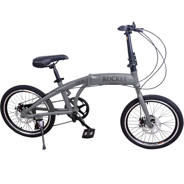 닥터바이크 미니벨로 50.8cm 20인치 시마노7단 알루미늄프레임 자전거 ROCKET AM-20, 멧그레이, 146cm