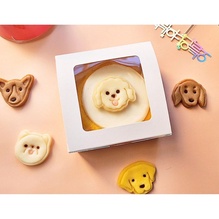 담무 강아지케이크 얼굴케이크 너를 닮은케이크 수제, 1개, 200g, 몽실몽실 담무 강아지케이크 얼굴케이크 너를 닮은케이크 수제, 1개, 200g, 몽실몽실