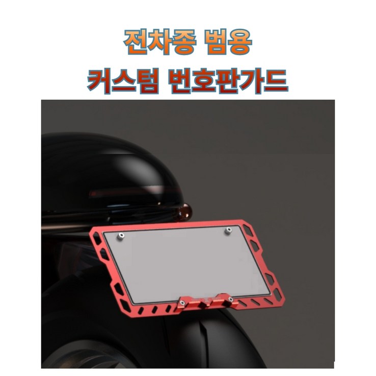프로라이더스 커스텀 튜닝 번호판가드 알루미늄 프레임 번호판 플레이트 전차종범용, 1개