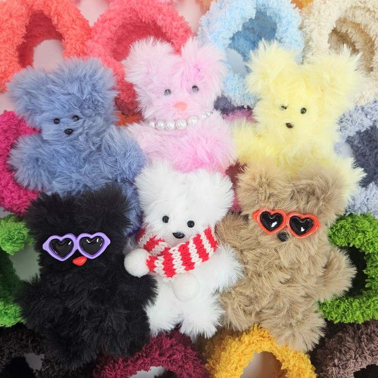 모루인형 키링 만들기 키트 모루철사 DIY 재료 부자재, 밍크모루 A 6종 올인원 키트