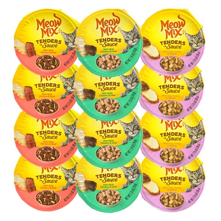 미유믹스 캣 리얼 78g 3종 12개 콤보 고양이 캔