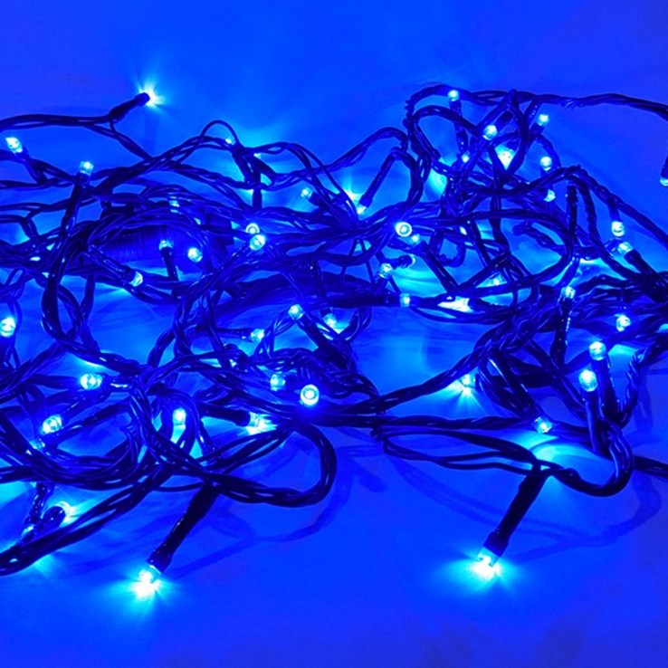 선세이브 LED 은하수 100구 검정선+정류기 세트 크리스마스 트리전구, 파란색 - 투데이밈