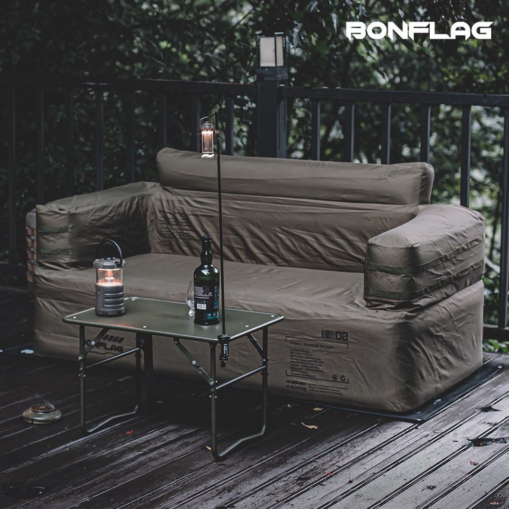 BONFLAG 캠핑 에어쇼파 빈백 소파 야외 2인용 에어매트 에어배드, 올리브그린 BONFLAG 캠핑 에어쇼파 빈백 소파 야외 2인용 에어매트 에어배드, 올리브그린