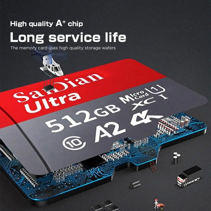 San Dian SD 마이크로 메모리 카드 1테라 512기가, 512GB