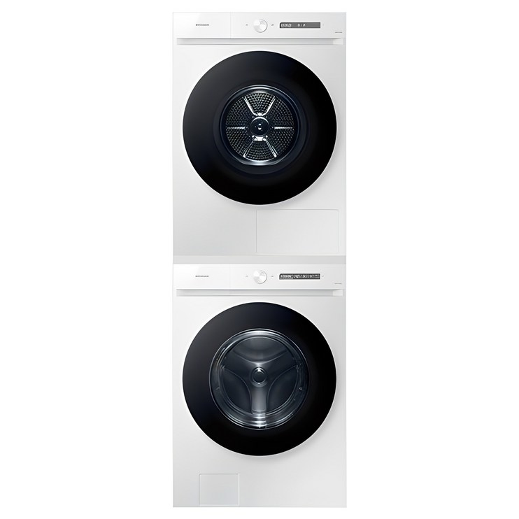 삼성전자 비스포크 그랑데 AI 세탁기 WF24CB8650BW 건조기 DV17CB6600BW 24kg 17kg 직렬설치키트 방문설치, WF24CB8650BW7N, 화이트