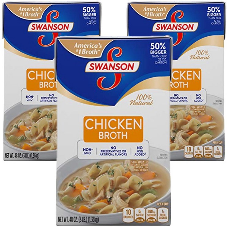Swanson 치킨 브로스, 1.36kg, 3개 Swanson 치킨 브로스, 1.36kg, 3개