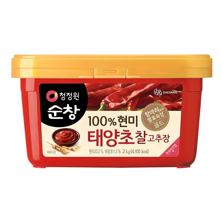 청정원순창 100 현미 태양초 찰고추장, 2kg, 1개
