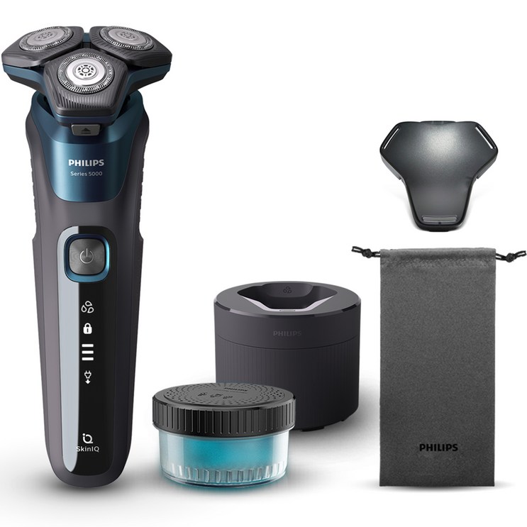 필립스 전기면도기 SkinIQ 5000  무선 클렌징팟 세트