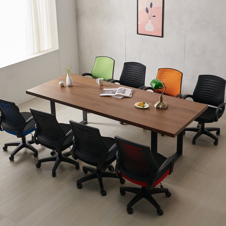 앤디 사무실 회의실 회의용 상담 6인 8인 넓은폭 대형 회의테이블