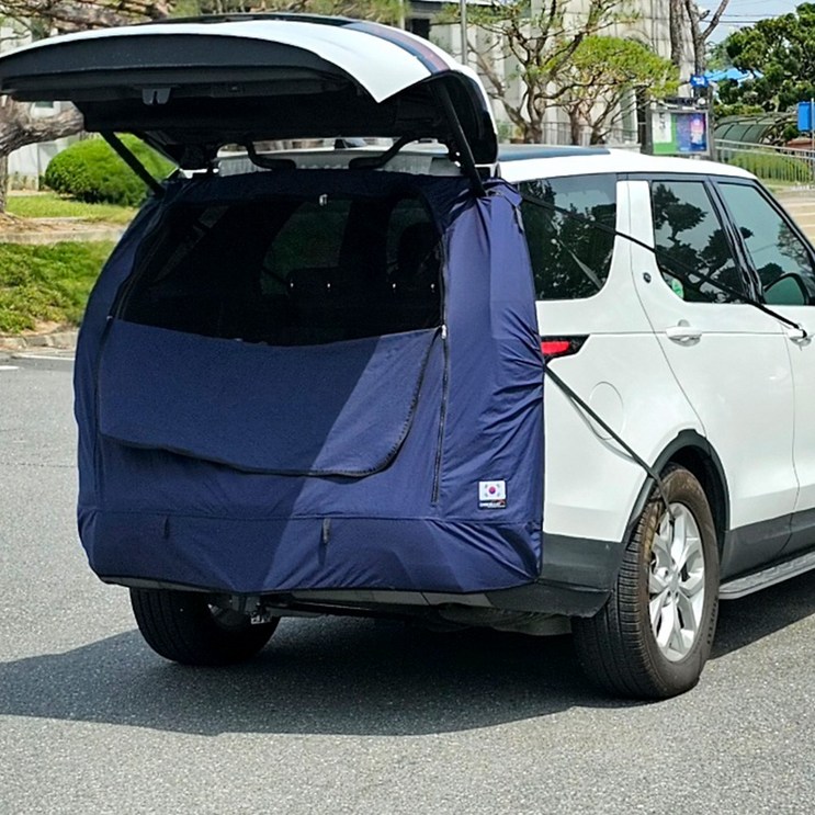 산들로 SUV 차박 트렁크 커튼 카텐트 꼬리텐트 모기장텐트면블루
