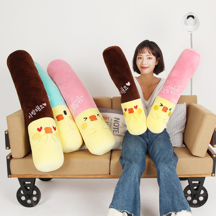 드림에버 대형 빼빼로 인형 롱쿠션 3종 커버분리 110cm 60cm  옵션선택 필수