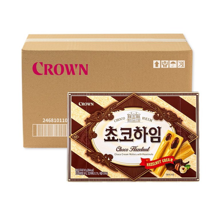 크라운 쵸코하임 142g 20입 편의점간식 수입 이색 젤리 쿠키 미니 대용량 코스트코