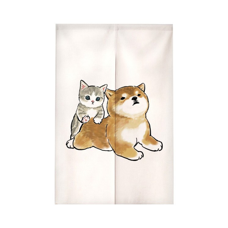 고양이 패브릭 가림막 커튼 공간분리 가림막천 방문가리개