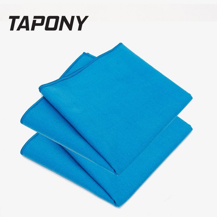 TAPONY 초극세사 건식타월 80x40cm 11 타올 부드러운 수건 수영 헬스, 블루블루, 2개