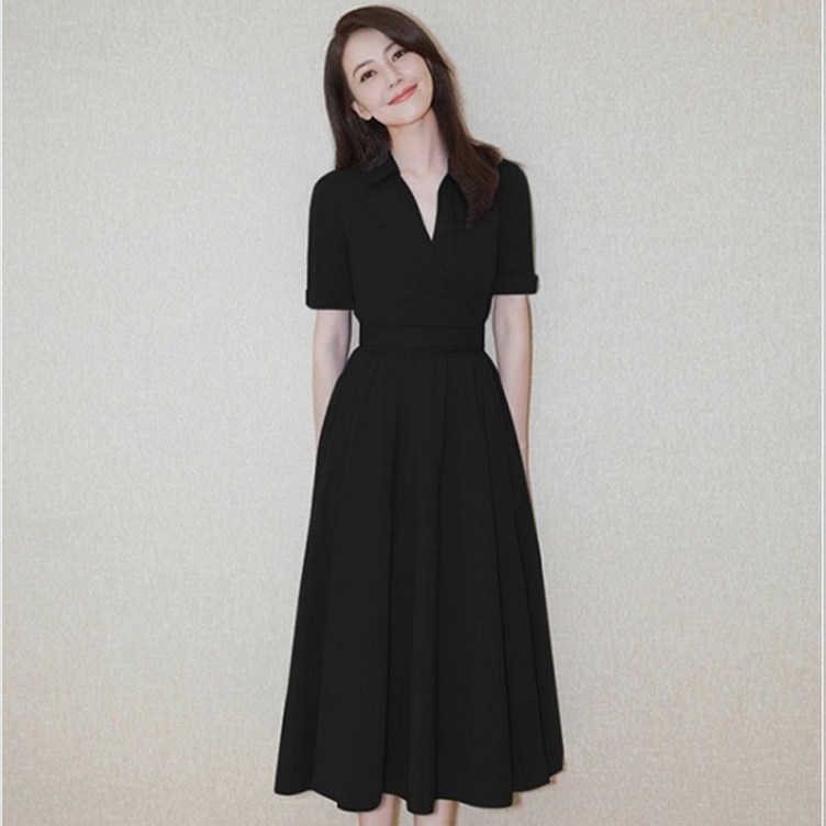 데일리 원피스 하객룩 오피스룩 브이넥 롱스커트 이시영 송혜교 스타일 패션 옷