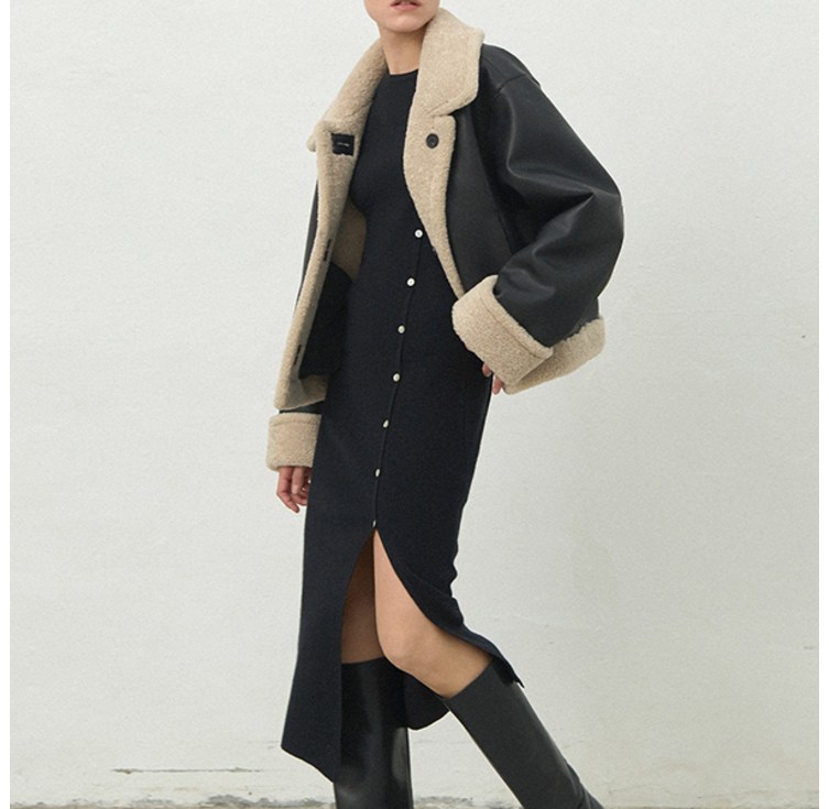 아틀리에나인 여성용 에센셜 다니엘 컷아웃 니트 드레스 OP6245