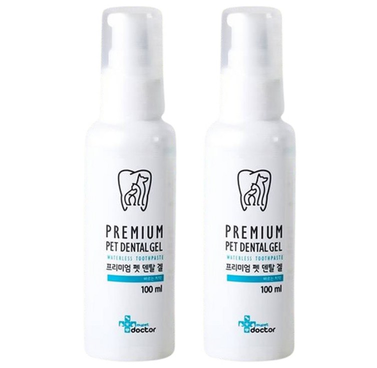 마이펫닥터 반려동물 프리미엄 덴탈 겔 치약, 100ml, 2개