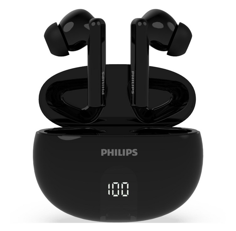 필립스 ANC 노이즈캔슬링 무선 블루투스 5.4 이어폰, TAT3559, 블랙